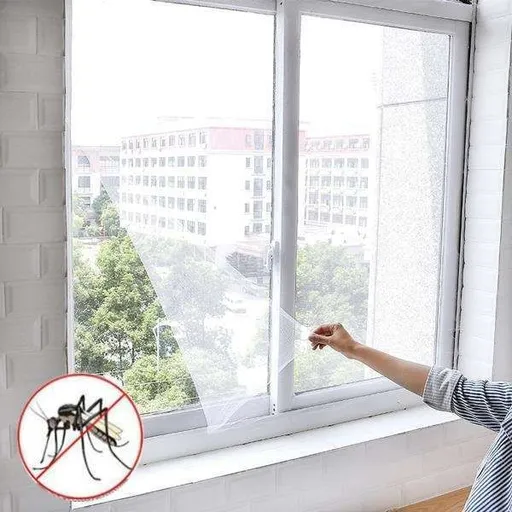 Mosquito Net White 130x150cm Cuttable, for Windows