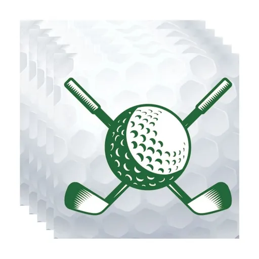 Golf Paper Napkins 20 Count,Sports Theme Disposable Luncheon Dinner Napkins with Golf Ball Design,2-Ply Absorbent Napkins for BBQ Birthday Party,White 13x13in