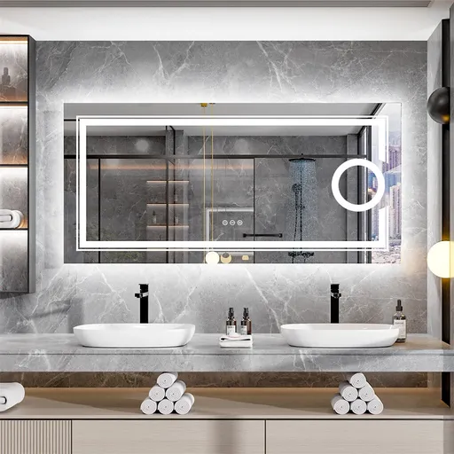 1200x600mm LED Bathroom Mirror Anti-fog Magnifying