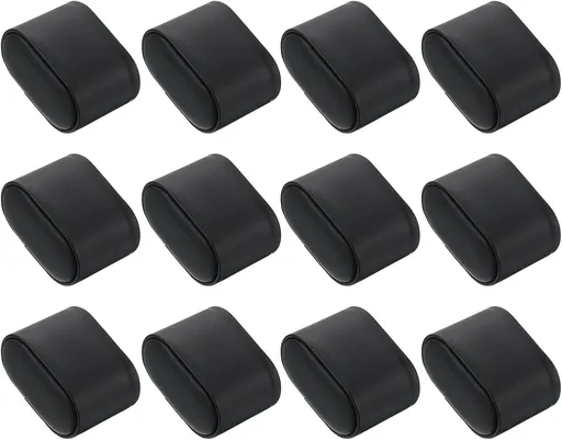 12Pcs Watch Display Pillow, 2.95" x 2.09" x 1.77" Bracelet Watch Pillow PU Leather Watch Pillow for Watch Box Bangle Cushions Display Storage, Black