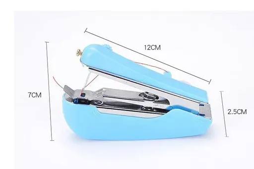 2 Pcs Blue Portable Mini Handheld Sewing Machine - Manual Stitching Tool for Quick Fabric Repairs