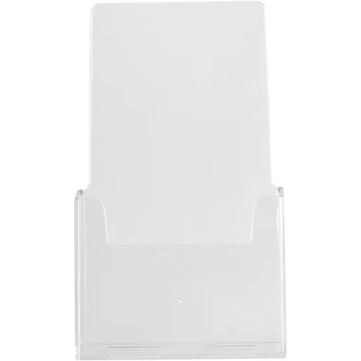 Brochure Holder Slant Back Clear Acrylic Countertop Ad Display Stand by Marketing Holders（20.8*11.1*8.2cm）