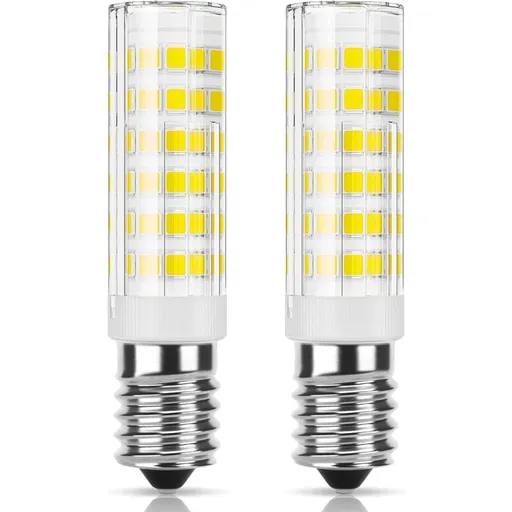 2 Pack E14 LED Hood Bulbs 5W 50W Halogen Equivalent Cool White Non Dimmable, 550lm 6000K