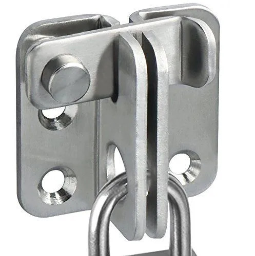 Bolt Latch Safety Door Lock Catch for Barn Cabinet Pet Cage Wood Fence Bathroom Garage Window,Stainless Steel Brushed Finish