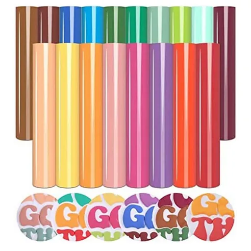 Vinyl Heat Transfer - 18 Sheets 12 X 10Inches 3D Puff HTV Heat Transfer Vinyl for y13519