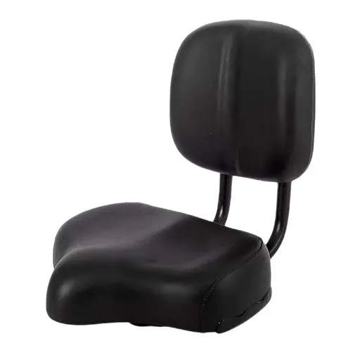 Electric Bicycle Tricycle Seat With Backrest Adjustable Comfortable Bike Seat - Black