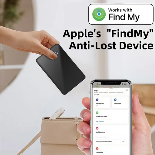 Ultra-Slim 2mm Glass Card Tracker for iOS - Global GPS Location Finding for Wallet, Keys, and Luggage