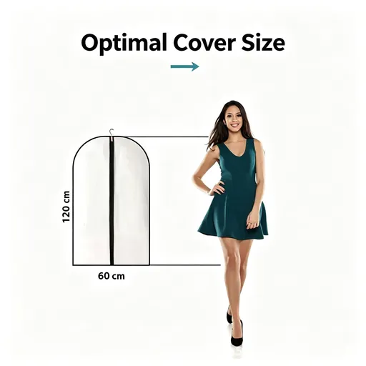 Black Trim | Single Piece | 60x120cm | Washable Thickened Coat Dust Protector, Clear Hanging Garment Cover for Wool Coats & Windbreakers, Holiday Winter Coat Dust Cover