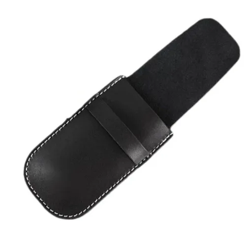 PU Leather Watch Pouches Portable Single Watch Travel Case Travel Bag For Travelling Business Trip (Black,only bag)