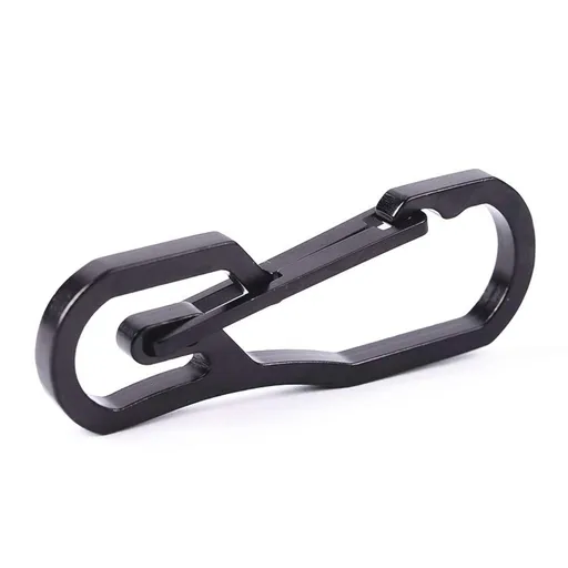 Outdoor Stainless Steel Tactical Keychain Carabiners Hanging Buckle Quickdraw Key Ring, Durable Titanium Alloy Snap Key Chain