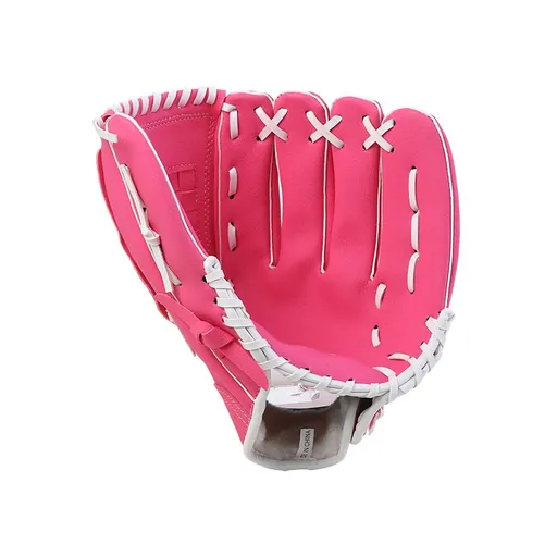 Youth Baseball Gloves Synthetic Leather Baseball Glove Sports Baseball for Women and Men Kids - Rose Red 10.5inch