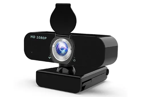 Full HD 1080P Webcam with Built-in Mic Wide Angle Auto Focus Privacy Cover for PC/Laptop Plug and Play USB Camera