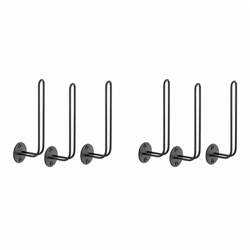 Hat Organizer for Baseball Caps, Set of 6 Wall Hat Rack Space Saving Holds 20 Caps Shaped Hat Hooks Wall Mount Hat