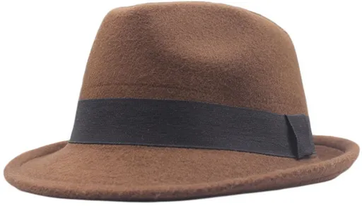 Hats - elegant jazz hat - warm Bucket Hat - Fedora hat - jazz cap - Sun hat - Accessories - Headwear - Hats - Hat - Festival - Gifts - Unisex - for wedding /party /beach /pool /park /camping /picnic /hiking - Brown