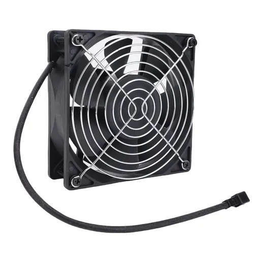 Charcoal Grill Fan 12038 Direct Plug In Design IP55 Rated 120 x 120mm for Masterbuilt Gravity 560 800 1050 Series Black