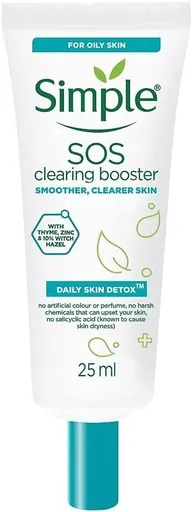 Simple 25ml SOS Clearing Booster Long Lasting Shine & Blemish Control