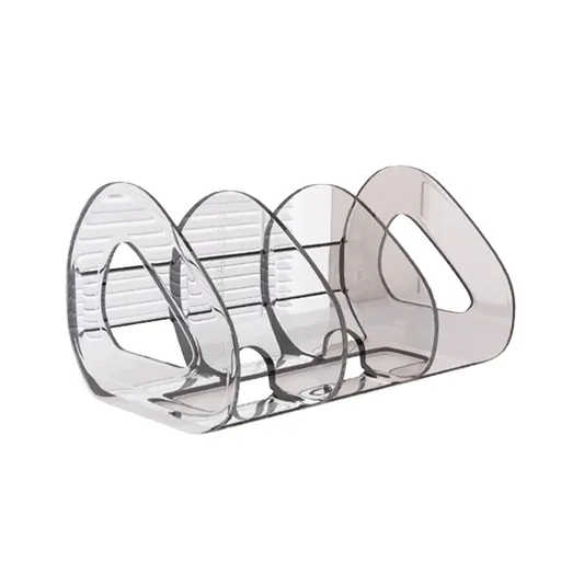 Desk Standing Divider Shelf Organizer Space Saving Office Study Storage Rack - Clear