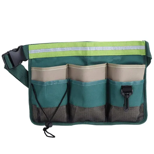 Multi-Pocket Gardening Belt Bag, Adjustable Waist Hanging Pouch, Sturdy Garden Apron for Yard Work, Farming, Warehousing