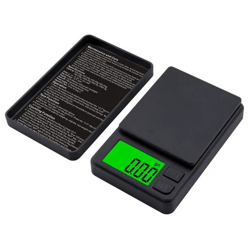 Pocket Scale High Precision 500g 0.01g Backlit LCD Black