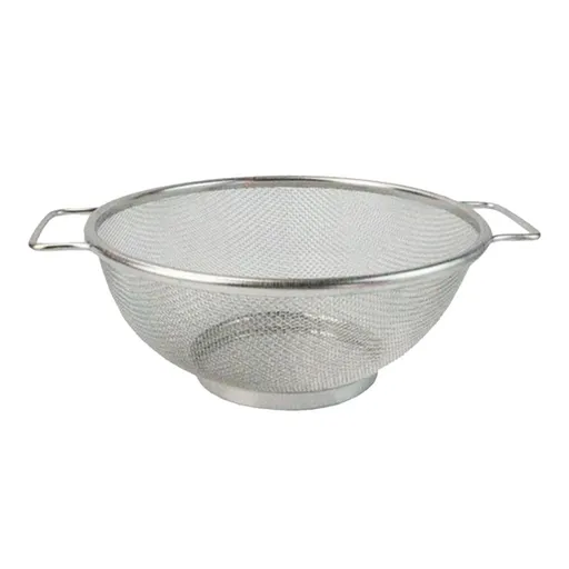 Stainless Steel Mesh Colander With Dual Handles Multipurpose Kitchen Food Strainer, Fruit Veggie Pasta Draining Tool Matching Colander And Strainer Household Cooking Prep Supplies