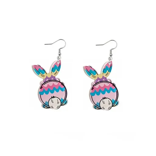 Easter Acrylic Bunny Earrings Cute Cartoon Rabbit Jewelry Spring Holiday Gifts - 1