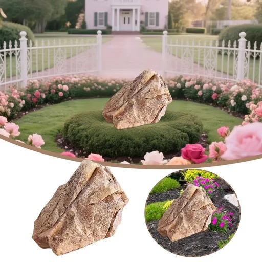 Artificial Big Rock for Landscaping Realistic Rock Decoration Lightweight PU Foam Yard Garden Stone Cover Natural Pattern Well Pump Enclosure Indoor Outdoor Use