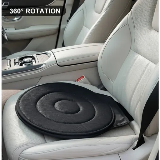 2026 Enhanced 360掳 Car Seat Rotator for Seniors & Pregnant Women, Non-Slip Rotating Pad Compatible with Most Vehicles Black