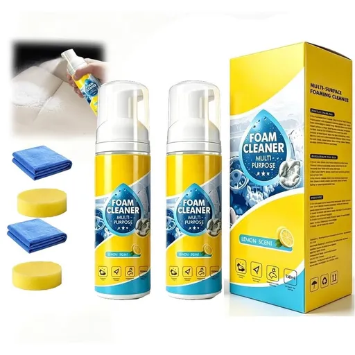 4-in-1 Cleaner, Foam no Rinse Cleaner Spray,Foam Cleaner All Purpose Heavy Duty, Powerful Car Interior Cleaner, for Kitchen, Bathroom & Sofa