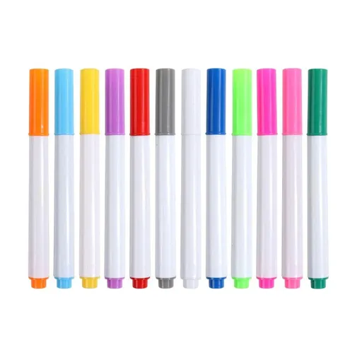 12 Color Liquid Chalk Marker Set, Water Based Erasable Pens for Chalkboard, Acrylic Board, and Signs