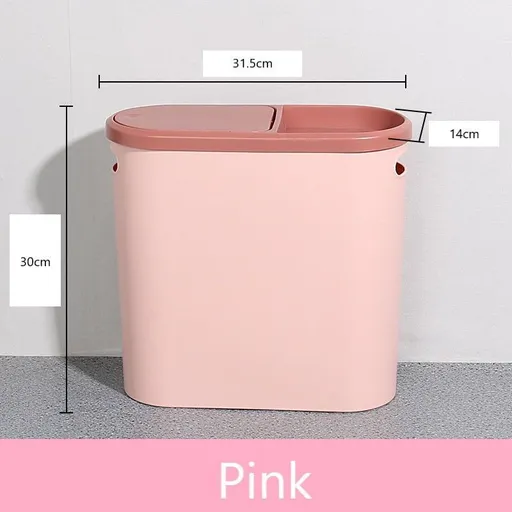 Pink Push-Lid Trash Can Model 9219 | Halloween Cute Odor-Proof Gift | Press-Type Covered Waste Bin for Bathroom & Toilet