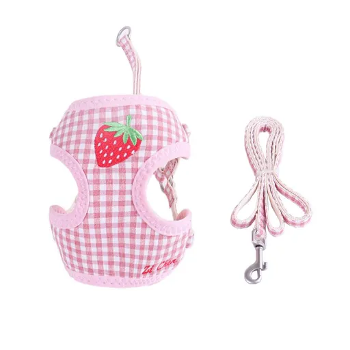 Zichen Cat Harness Cotton Vest Summer Pink (without bag) S(1.0 fit 1.50 kg-3.50 kg