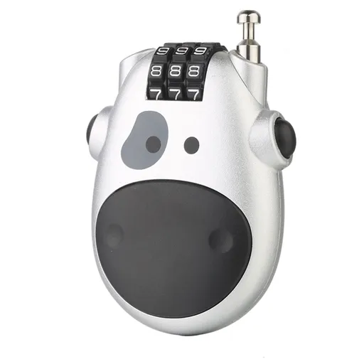 Combination Password Padlock with 3 Digit Resettable Code Combo Lovely Style Retractable Steel Wire Stylish Compact for Luggage