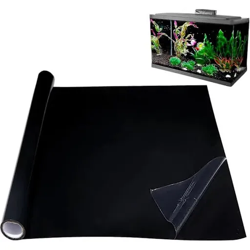 Aquarium Background Poster Static Adhesive Black for Fish Tank