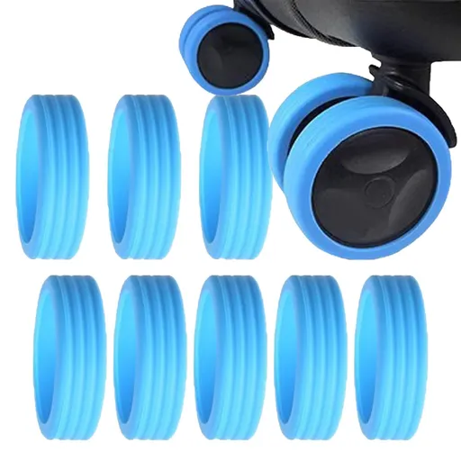 Wheel Protection Cover,Luggage Wheel Covers,Suitcase Wheels Cover,Suitcase Silicone Wheel Covers (Blue,8 PCS)