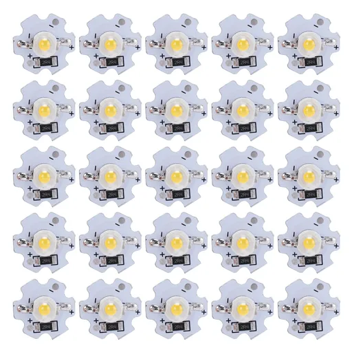 25Pcs 5V LED Chips 200LM 3W High Power LED Lamp Beads for DIY Lighting FixturesNatural Light 4000‑4500K