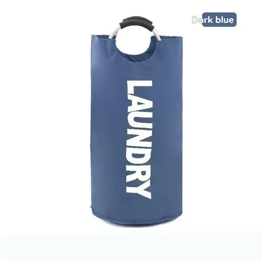 Foldable Laundry Basket 95L Laundry Hamper Laundry Basket With Frame Soft - Deep blue - Size 95L