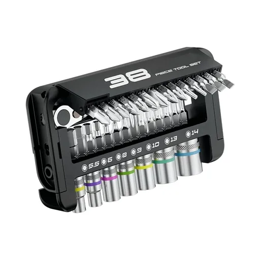Professional Steel Ratcheting Socket Wrench Kit with 38 Piece & Storage Case Car Maintenance Equipment for Repair Use