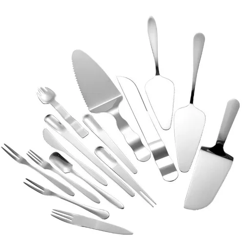 Island Qi Stainless Steel Fruit Fork Cake Knife 430 Pancake knife