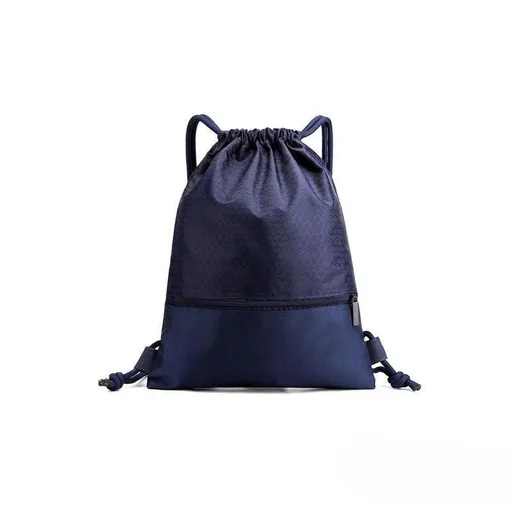 Backpack Sport Pack String Tote Gym Bag Cinch Sack School Drawstring Capacity - Dark Blue