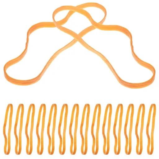 Versatile Wide Orange Rubber Bands for Binding and Fixing 1Set