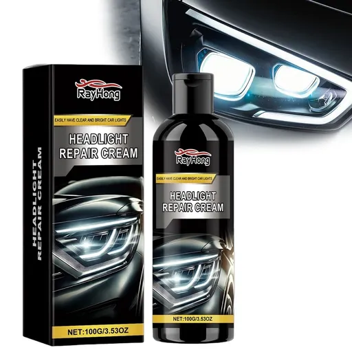 Headlight Repair Cream, New Car Headlight Refurbish Agent,-100g for Brighter, Cars, Trucks, Motorcycles, RVs Clearer Headlights, Suitable