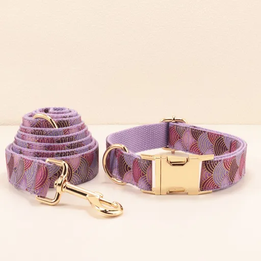MEO GATTINO Japanese Style Purple Cloud Dog Collar Collar and rope M 2.5(29-48cm)