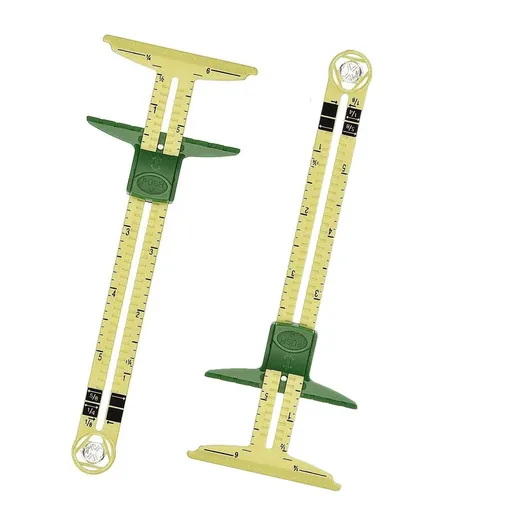 2pcs 5 in 1 Handy Sliding Sewing Gauge Quilting Tools for Beginner Work as T-Gauge, Hem Gauge, Seam Allowance