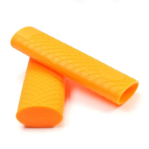 2PCS Color Random Silicone Hot Handle Holder Rubber Pot Sleeve Heat Resistant Kitchen Potholders for Cast Iron Pans, Metal Frying Pans