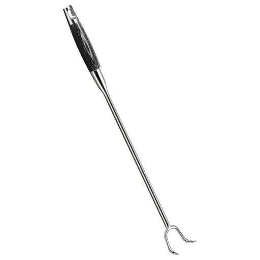 Durable Stainless Steel Meat Hook, Silver, Wood, Easy Insertion, Bbq Tool