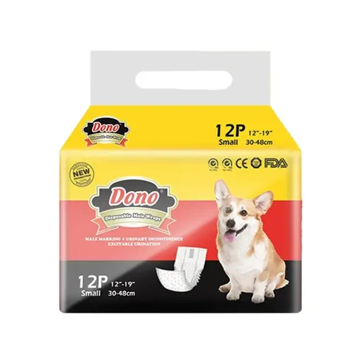 Male Dog Diapers Physiological Pants for Dogs Leakproof Diaper Pants Male Pets - S-12PCS