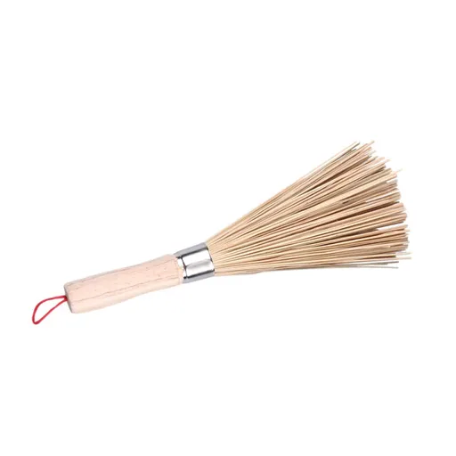 Cleaning Brush, Bamboo Kitchen pan Brush, pan Handle Cleaning Brush, Bamboo pan Brush The color of the hanging rope is random