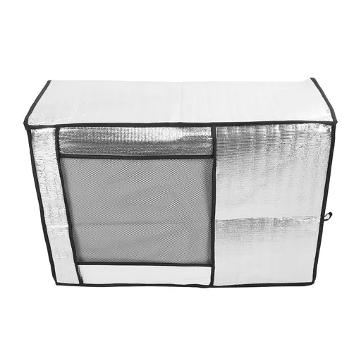 Silver AC Unit Cover Air Conditioner Unit Aluminum Foil Dustproof Rainproof Sunshield Cover 75x26x57cm / 29.5x10.2x22.4in