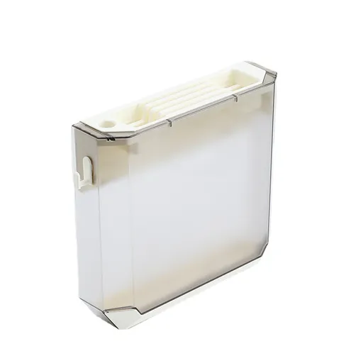 Kitchen Knife Holder Transparent PET Wall Mounted Storage Block Tools Hanging Rack Holder Shelf Gray
