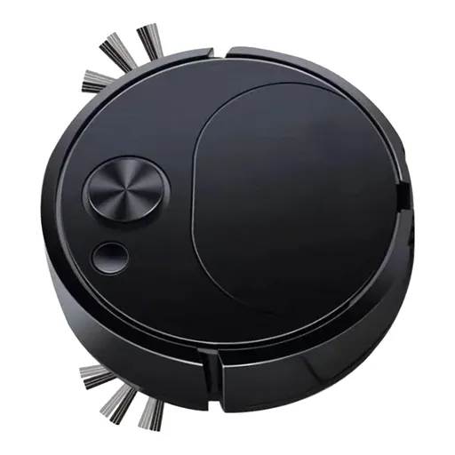 Robot Vacuum, Automatic Vacuum Cleaner Low Noise Rechargeable 3 in 1 Intelligent Sweeping Robot for Hair Dirty Black for Pet Hair